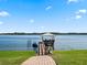 Lakefront dock with gazebo and boat lift at 38338 Timberlane Dr, Umatilla, FL 32784