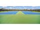 Two tennis courts with blue and green surface at 4247 Little Owl Ln, Kissimmee, FL 34746
