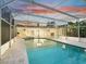 Relaxing pool and spa at sunset at 1045 Carter Rd, Deland, FL 32724