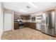 Kitchen with stainless steel appliances and tile floor at 627 Clark St, Daytona Beach, FL 32114