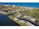 Aerial shot of beachside community with condo homes near the blue ocean waters at 66 Ocean Palm Villa S, Flagler Beach, FL 32136