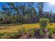 Landscaped backyard with lush grass and trees at 707 Hang Loose Way, Daytona Beach, FL 32124