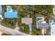 Aerial view of the house and neighboring properties at 124 Avalon Dr, Ormond Beach, FL 32176