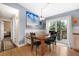 Casual dining area with wooden table and built-in bench at 124 Avalon Dr, Ormond Beach, FL 32176