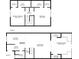 Two-story floor plan including kitchen, living room, and two bedrooms at 3548 Forest Branch Dr # C, Port Orange, FL 32129
