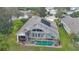 Aerial view showcasing the home's layout and private backyard at 1453 Sunningdale Ln, Ormond Beach, FL 32174
