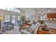 Open concept living room with hardwood floors, comfortable seating, and natural light at 1453 Sunningdale Ln, Ormond Beach, FL 32174