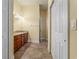 Bathroom with double vanity and granite countertop at 1510 Kinnard Cir, Ormond Beach, FL 32174