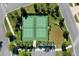 Two well-maintained pickleball courts are situated in a residential community at 3238 Bailey Ann Dr, Ormond Beach, FL 32174