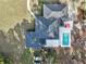Stunning aerial view of a well-maintained property with a pool, lush lawn and mature trees at 7024 Sw 93Rd Street Rd, Ocala, FL 34476