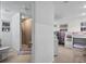 Bright bathroom featuring a walk-in shower and modern fixtures at 7024 Sw 93Rd Street Rd, Ocala, FL 34476