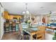 Open concept kitchen and dining area with wood table at 1031 Calle Grande St, Ormond Beach, FL 32174