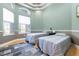 Guest bedroom with twin beds and light blue walls at 1068 Hampstead Ln, Ormond Beach, FL 32174