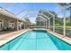 Large screened pool with spa and adjacent patio area at 1068 Hampstead Ln, Ormond Beach, FL 32174