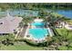 Resort-style pool with lap lanes and a leisure area at 1068 Hampstead Ln, Ormond Beach, FL 32174