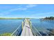 Long private dock extending into the waterway at 59 Cunningham Dr, New Smyrna Beach, FL 32168