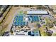 Aerial view of community tennis courts at 825 Magnolia Ave, Holly Hill, FL 32117