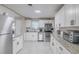 Modern kitchen featuring stainless steel appliances and ample white cabinetry at 1214 Margina Ave, Daytona Beach, FL 32114