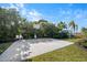 Private backyard basketball court at 1778 John Anderson Dr, Ormond Beach, FL 32176