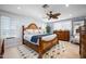 Main bedroom with a ceiling fan and large bed at 1778 John Anderson Dr, Ormond Beach, FL 32176