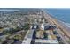 Aerial view of beachfront property showing oceanfront location and surrounding buildings at 2850 Ocean Shore Blvd # 8, Ormond Beach, FL 32176