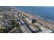 Aerial view showing oceanfront property and its proximity to the beach at 2850 Ocean Shore Blvd # 8, Ormond Beach, FL 32176