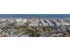 Aerial view of a beachfront condo complex with a red pin on the rooftop at 2850 Ocean Shore Blvd # 8, Ormond Beach, FL 32176