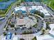 Aerial view of community town square with shade structures at 508 High Tide Ln, Daytona Beach, FL 32124