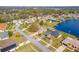 Aerial view of the house and surrounding neighborhood at 840 Chickadee Dr, Port Orange, FL 32127