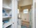 Clean bathroom with a linen closet and shower/tub combo at 105 Park Cir, Daytona Beach, FL 32117