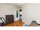 Charming bedroom with hardwood floors and stained glass at 105 Park Cir, Daytona Beach, FL 32117