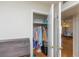 Open closet with shelving and hanging rods at 105 Park Cir, Daytona Beach, FL 32117