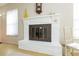 White brick fireplace with a decorative mantel at 105 Park Cir, Daytona Beach, FL 32117