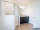 Bathroom showcases a glass door shower, granite countertop, dark wood cabinets and tile flooring at 3142 Silvermines Ave, Ormond Beach, FL 32174