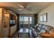 Living room with ocean view and comfy couch at 3370 Ocean Shore Blvd # 3060, Ormond Beach, FL 32176