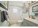 Bathroom with tub, vanity, and plenty of storage at 41 Laurel Oaks Cir, Ormond Beach, FL 32174
