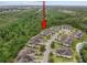 Aerial view of a townhome community showing the property's location and surrounding landscape at 830 Aldenham Ln, Ormond Beach, FL 32174