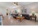 Spacious living area with comfortable sectional sofa and adjacent dining area at 830 Aldenham Ln, Ormond Beach, FL 32174