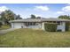 Ranch-style home with a single-car garage and spacious lawn at 55 Neptune Ave, Ormond Beach, FL 32176