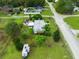 Aerial view of property showing the house, yard, outbuilding and parked RV at 6680 Se 174Th Ln, Summerfield, FL 34491