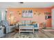 Cozy living room with stylish decor, comfortable seating, and a light-filled ambiance at 100 Lynnhurst Dr, Ormond Beach, FL 32176