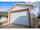 Exterior view of a modern garage door with decorative trim at 1705 Cordova Ave, Daytona Beach, FL 32117