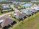 A high angle view of homes with well-maintained lawns and landscaping in a residential neighborhood at 243 Island Breeze Ave, Daytona Beach, FL 32124