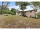 Spacious backyard with mature trees, lush landscaping, and grass at 630 W Rich Ave, Deland, FL 32720