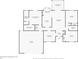 Floor plan of home, with a living room, kitchen, bedrooms, bathrooms and garage at 66 Old Sunbeam Dr, South Daytona, FL 32119