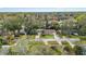 Aerial view of houses amongst trees and greenery in a suburban neighborhood at 1054 W Samms Ave, Port Orange, FL 32129