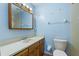 Bathroom features a vanity, mirror, and toilet at 1054 W Samms Ave, Port Orange, FL 32129