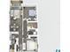 3D floor plan featuring bedrooms, living area, kitchen, and bathroom at 118 S Halifax Ave # 103, Daytona Beach, FL 32118