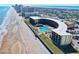 Aerial view of hotel and coastline including the ocean, sand, and city views at 2301 S Atlantic Ave # 230, Daytona Beach, FL 32118