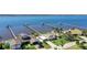 Waterfront homes featuring private docks on a sunny day at 2912 River Point Dr, Daytona Beach, FL 32118